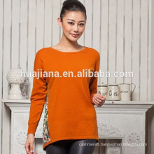 fashion printing woman's wool sweater